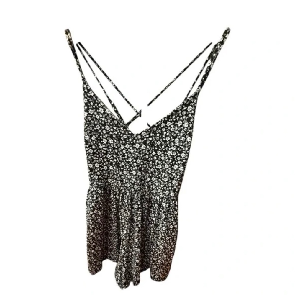 Urban Outfitters Black & White Floral Romper